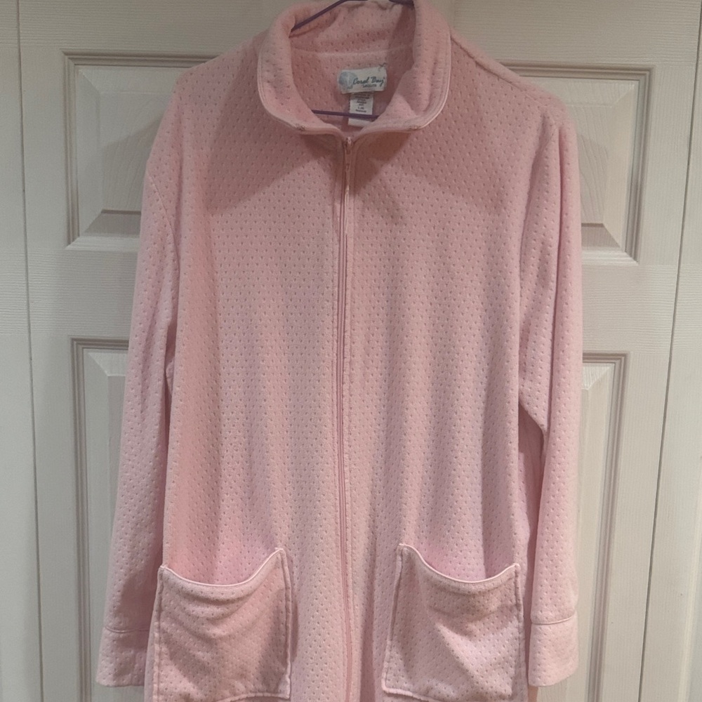 Coral Bay Soft Pink zip front robe